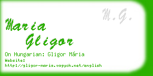 maria gligor business card