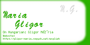 maria gligor business card